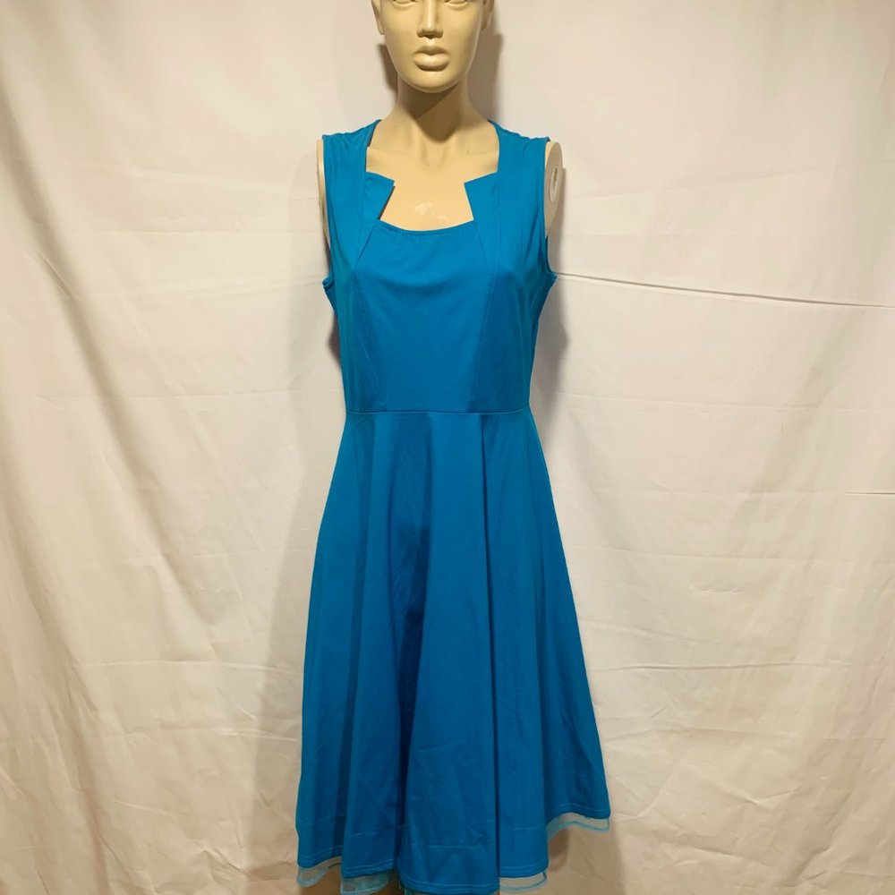 FINEJO Classic Blue Dress